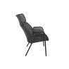 Cane-Line Vibe Highback Chair ,Cane-line Weave, Black/Graphite Side  Image