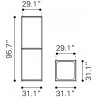 Zuo Chair Display Light Gray-dimension