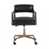 Sunpan Keagan Office Chair in Cortina Black Leather - Front Angle