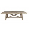 Alpine Furniture Newberry Extension Dining Table, Weathered Natural - Front Angle