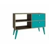Dalarna TV Stand - Oak/ Aqua - Dalarna TV Stand - Oak/ Aqua
