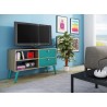 Dalarna TV Stand - Oak/ Aqua - Actual