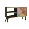 Dalarna TV Stand - Oak / Stamp / Grey - Dalarna TV Stand - Oak / Stamp / Grey