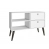 Dalarna TV Stand - White and Grey Feet