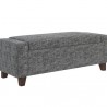 Sunpan Hartley Storage Bench in Distressed Nash Zebra - Front Side Angle