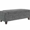 Sunpan Hartley Storage Bench in Distressed Nash Zebra - Front Side Angle - Sunpan Hartley Storage Bench in Distressed Nash Zebra - Front Side Angle