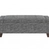 Sunpan Hartley Storage Bench in Distressed Nash Zebra - Front Angle