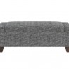 Sunpan Hartley Storage Bench in Distressed Nash Zebra - Front Angle