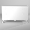 Alpine Furniture Flynn Mid Century Modern 7 Drawer Dresser, White - Back Angle