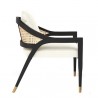 Sunpan Kirsten Lounge Chair Linoso Ivory - Side Angle