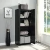 Manhattan Comfort Hopkins Modern Storage Closet 3.0 In Black - Manhattan Comfort Hopkins Modern Storage Closet 3.0 In Black