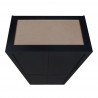 Manhattan Comfort Hopkins Modern Storage Closet 4.0 In Black Top