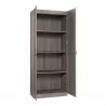 Manhattan Comfort Hopkins Modern Storage Closet 3.0 In Grey Open - Manhattan Comfort Hopkins Modern Storage Closet 3.0 In Grey Open