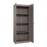 Manhattan Comfort Hopkins Modern Storage Closet 4.0 In Grey Open