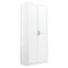 Manhattan Comfort Hopkins Modern Storage Closet 3.0 In White Front - Manhattan Comfort Hopkins Modern Storage Closet 3.0 In White Front