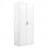 Manhattan Comfort Hopkins Modern Storage Closet 4.0 In White Front