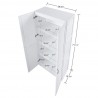 Manhattan Comfort Hopkins Modern Storage Closet 4.0 In White Size