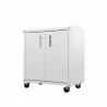 Manhattan Comfort Fortress Textured Metal 31.5" Garage Mobile Cabinet with 2 Adjustable Shelves in White Side - Manhattan Comfort Fortress Textured Metal 31.5" Garage Mobile Cabinet with 2 Adjustable Shelves in White Side