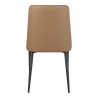 Moe's Home Collection Lula Dining Chair Cool Tan Vegan Leather - Set of Two - Back Angle