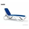 Nardi Omega Chaise Lounge- Bianco/Blue - Nardi Omega Chaise Lounge- Bianco/Blue