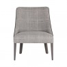 Sunpan Ragona Lounge Chair Light Grey Oak-Naya Check Light Grey - Front Angle