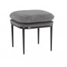 Sunpan Koffi Stool Gun Rey-Chacha Grey Antonio Charcoal - Front Side Angle