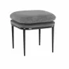 Sunpan Koffi Stool Gun Rey-Chacha Grey Antonio Charcoal - Front Side Angle - Sunpan Koffi Stool Gun Rey-Chacha Grey Antonio Charcoal - Front Side Angle