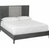 Sunpan Keldon Bed Queen / King Belfast - Heather Grey - Front Side Angle - Sunpan Keldon Bed Queen / King Belfast - Heather Grey - Front Side Angle