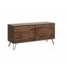 Crawford and Burke Longford 48 inch Dark Brown 2-Door Media Console, Side Angle - Crawford and Burke Longford 48 inch Dark Brown 2-Door Media Console, Side Angle