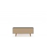 Manhattan Comfort Tribeca 53.94 Mid-Century Modern TV Stand with Solid Wood Legs in Black Back