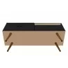 Manhattan Comfort Tribeca 53.94 Mid-Century Modern TV Stand with Solid Wood Legs in Black Bottom - Manhattan Comfort Tribeca 53.94 Mid-Century Modern TV Stand with Solid Wood Legs in Black Bottom