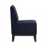 Sunpan Kosovo Modular Banquette - Single Seat in Abbington Navy - Side Angle