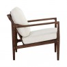 Sunpan Gilmore Lounge Chair Walnut - Vienna Cream - Side Angle