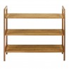 Oceanstar 3-Tier Bamboo Shoe Rack - Natural  - Front