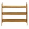 Oceanstar 3-Tier Bamboo Shoe Rack - Natural  - Front - Oceanstar 3-Tier Bamboo Shoe Rack - Natural  - Front