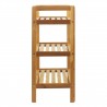 Oceanstar 3-Tier Bamboo Shoe Rack - Natural - Side