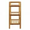 Oceanstar 3-Tier Bamboo Shoe Rack - Natural - Side - Oceanstar 3-Tier Bamboo Shoe Rack - Natural - Side