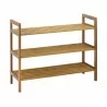Oceanstar 3-Tier Bamboo Shoe Rack - Natural  - Oceanstar 3-Tier Bamboo Shoe Rack - Natural 