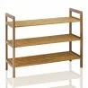 Oceanstar 3-Tier Bamboo Shoe Rack - Natural - Angled - Oceanstar 3-Tier Bamboo Shoe Rack - Natural - Angled