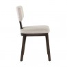 Sunpan Ricket Dining Chair Dark Brown - Dove Cream - Side Angle