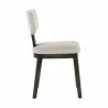 Sunpan Ricket Dining Chair Dark Brown - Dove Cream - Side Angle - Sunpan Ricket Dining Chair Dark Brown - Dove Cream - Side Angle
