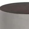 Sunpan Diaz End Table in Grey-Wood Grain Brown - Closeup Top Angle - Sunpan Diaz End Table in Grey-Wood Grain Brown - Closeup Top Angle