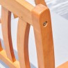 Vifah Kapalua Honey Nautical Outdoor Eucalyptus Wooden Dining Chair, Closeup View
