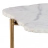 Sunpan Saunders Coffee Table Top White Marble - Closeup Angle