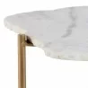 Sunpan Saunders Coffee Table Top White Marble - Closeup Angle - Sunpan Saunders Coffee Table Top White Marble - Closeup Angle
