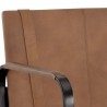 Sunpan Garrett Office Chair - Cognac Leather - Closeup Top Angle