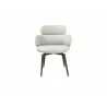 Como Swivel Dining Chair in Light Gray- front view - Como Swivel Dining Chair in Light Gray- front view