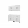 Manhattan Comfort Eiffel 4-Piece Garage Storage Set in White - Manhattan Comfort Eiffel 4-Piece Garage Storage Set in White
