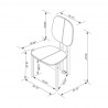 Manhattan Comfort Mid-Century Modern Gales Dining Chair Size
