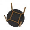 Manhattan Comfort Mid-Century Modern Gales Round 46.54 Dining Table Black Bottom
